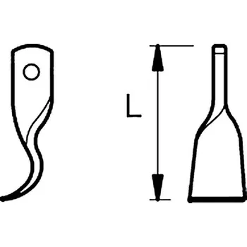 Pracovní nůž Nůž mulčovací 160mm, 50x10