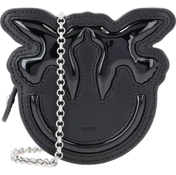 Peněženka Pinko Kůžoná crossbody kabelka/ peněženka LUCKY CHARME | Barva:černý | Velikost:OS