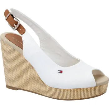 Dámské holínky Tommy Hilfiger Sandály ICONIC ELENA s přídavkem kůže | Barva:bílý | Velikost:39
