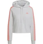 Adidas Dámská mikina 3S FT CRO HD HC9132 - šedá - L Adidas HC9132
