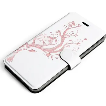 Pouzdro na mobilní telefon Flipové pouzdro Mobiwear - Samsung Galaxy A04s - M007S Růžový jelínek (Knížkové flip pouzdro, obal, kryt na mobil Samsung Galaxy A04s - M007S Růžový jelínek, materiál Umělá kůže + TPU - ochrana 360°, stojánek, silikonová vanička, magnetické zavírání)