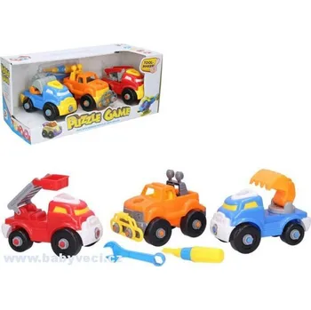 ostatní stavebnice šroubovací sada autíček 3 kusy > varianta 3ks