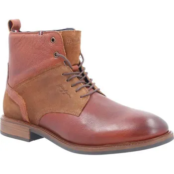 Pánská zimní obuv Tommy Hilfiger Kůžoné boty ELEVATED | Barva:koňakový | Velikost:45