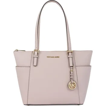 Michael Kors Kůžoná kabelka shopper Jet Set item | Barva:pudrově růžový | Velikost:OS