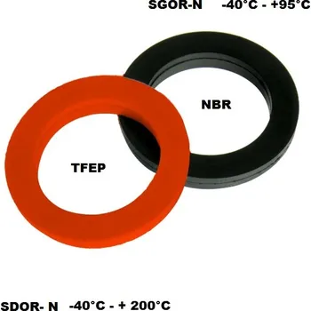 LÜDECKE 21/30 ORIGINÁL TFEP TĚSNĚNÍ "MODY" červený Viton 65°ShA, pro páru, 21x30/tl. 4 mm (-30/+200°C)
