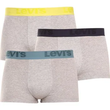 Boxerky 3PACK pánské boxerky Levis šedé (905042001 015) M 905042001 015 Možnost vrácení zboží ZDARMA do 120 dnů!