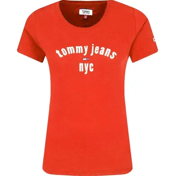 Dámské tričko Tommy Jeans Tričko TJW ESSENTIAL | Barva:oranžový | Velikost:XS