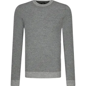 Pánský svetr boss Vlněný svetr Maddeo | Barva:šedý | Velikost:L