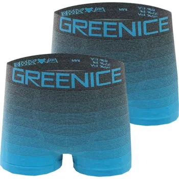 Pánské oblečení Bezešvé boxerky Greenice Art: 4585 ( 2 ks v balení ) Barva: Tyrkysová, Velikost: M/L