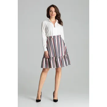 Dámská sukně Rozevlátá květinová sukně s ozdobným volánem L057 Velikost: M, Barva (Varianta): 110