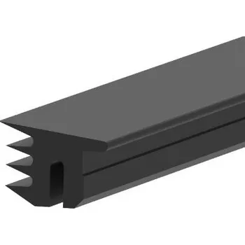 Zábradlí Hahn Steel Těsnění skla 20,76-21,52, 5000mm, exteriér - černá