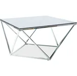 Konferenční stolek SILVER A chrom/kouřové sklo