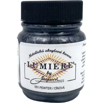 Vodová barva Jacquard Metalické Barvy Lumiere 551 cínová