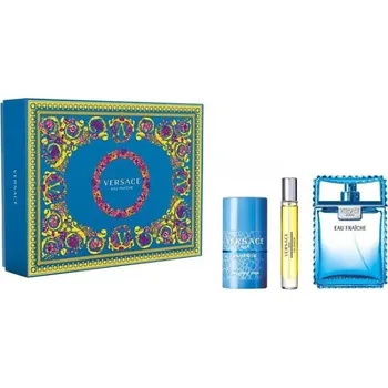 Kosmetická sada Versace Man Eau Fraiche Dárková sada Toaletní voda EDT 100ml + Toaletní voda EDT 10ml + deostick 75ml