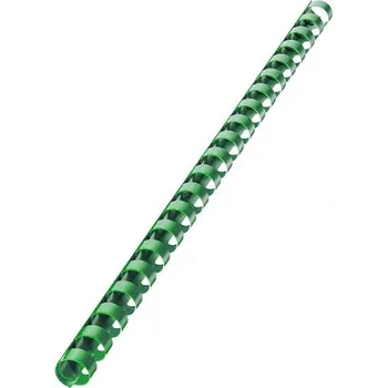 Kancelářská technika Plastový hřbet vazací pr.12mm 100ks zelená pro plastovou vazbu , kroužková vazba