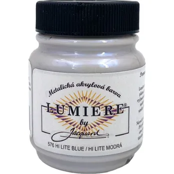 Výtvarná barva Jacquard Metalické Barvy Lumiere 576 Hi Lite modrá