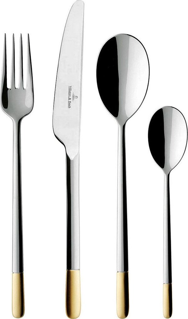 Villeroy & Boch Ella Fleischgabel 18,3cm - Edelstahl, Teilvergoldet