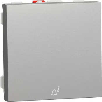 Stavebniny Unica Tlačítko řazení 1/0 ''zvonek'', 2M, Aluminium SCHNEIDER NU320630C
