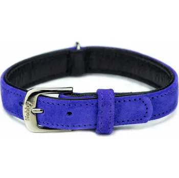 Obojek pro psa Nobby VELOURS obojek ze semišové kůže XS-S 32cm fialová