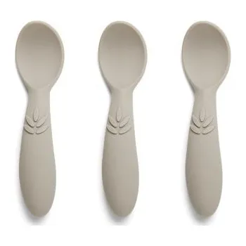 dětská jídelní sada Nuuroo Ella silikonové lžičky 3 ks - Cobblestone