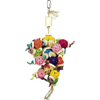 Hračka pro ptáka Nobby aktivní hračka pro papoušky proutěné koule 37 x 18 cm