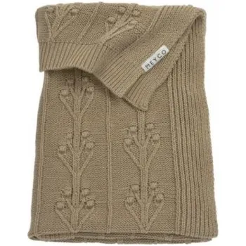 Dětská deka Meyco deka do kočárku/kolébky Romantic flower - Taupe