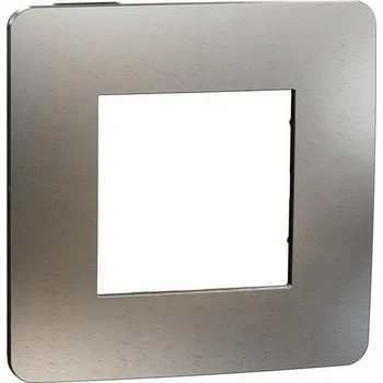 vypínač Krycí rámeček NOVÁ UNICA STUDIO METAL jednonásobný, White Aluminium/Černý