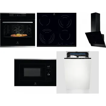 Set domácích spotřebičů ELECTROLUX KOBCS31X + ELECTROLUX EHF6343FOK + ELECTROLUX LFV616K + ELECTROLUX LMS2203EMX + ELECTROLUX EEM23100L