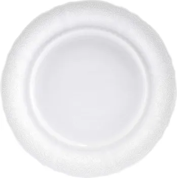 Talíř Talíř mělký, český porcelán, 25 cm, Sonáta, bílá krajka, Leander