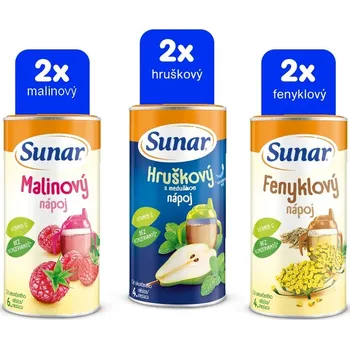 Nealkoholický nápoj Sunar rozpustný nápoj mix karton 6x200g