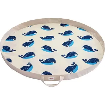 Hračka pro kojence 3 SPROUTS Hrací podložka Vak 3 Sprouts Whale Blue