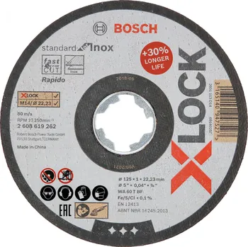 Řezný kotouč BOSCH X-LOCK 2 608 619 262 125 mm