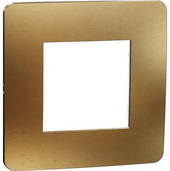 Stavebniny Krycí rámeček NOVÁ UNICA STUDIO METAL jednonásobný, Copper/Bílý