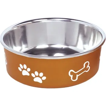 Miska pro psa Nobby Fusion nerez miska s plast. opláštěním oranžová 13cm 500ml