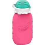 Squeasy Gear silikonová kapsička na dětskou stravu 180 ml - Růžová