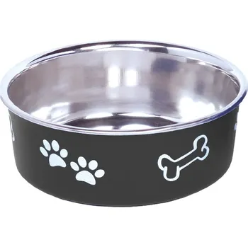 Miska pro psa Nobby Fusion nerez miska s plast. opláštěním černá 11cm 500ml