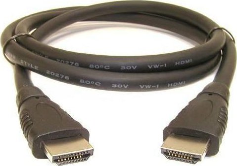 HDMI-Kabel 2 M, Version 1.4, Vergoldete Stecker, Schwarz - Für TV, Monitor, Konsole