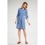 Midi šaty košilového střihu M701 FIGL Velikost: L, Barva (Varianta): Modrá