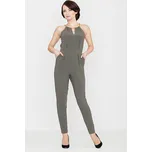 Klasický overal s řetízkem kolo krku K338 LENITIF Barva: Olivová, Velikost: L