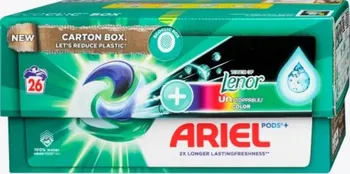 Tableta na praní Ariel All-in-1 + Touch Of Lenor Unstoppables Color kapsle na praní 26 ks
