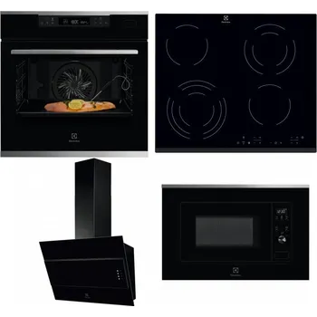 Set domácích spotřebičů ELECTROLUX KOBCS31X + ELECTROLUX EHF6343FOK + ELECTROLUX LFV316K + ELECTROLUX LMS2203EMX