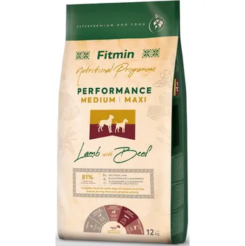 Krmivo pro psa Fitmin Dog Lamb with Beef Medium/Maxi Performance 2x12kg+DOPRAVA ZDARMA+1x masíčka Perrito! (+ SLEVA PO REGISTRACI / PŘIHLÁŠENÍ ;))