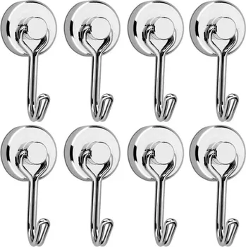 Neodymový magnetický otočný háček stříbrný