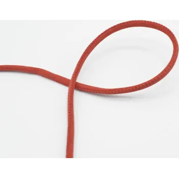 Řemínek na hodinky Kulatý řemínek, imitace kůže, červený, průměr 6mm