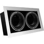 CENTURY SVÍTIDLO zapuštěné pro AR111 LED CITY výklopné 30d otočné 350d stříbrno šedé 2pozice IP20 CEN CF2P-AR111