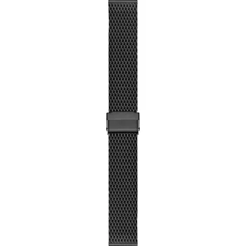 Ocelový řemínek na hodinky 20 mm černý