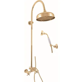 Sprchový set Sprchový systém RAV SLEZÁK Morava s kohoutkovou baterií zlatá MK381.0/3Z