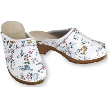 Dámská zdravotní obuv Wooline Dřeváky dámské květované, uzavřená špička Velikost obuvi: 40 zdravotní obuv!