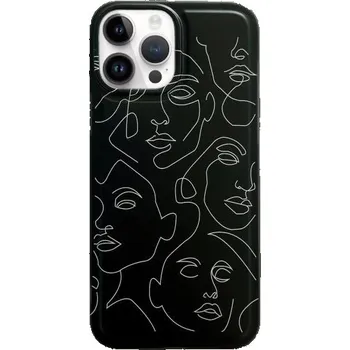 Pouzdro na mobilní telefon Matný kryt s abstraktním motivem pro iPhone 14 Pro - černý