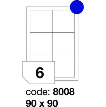 Speciální papír Etikety 90x90 6etiket arch/100 archů